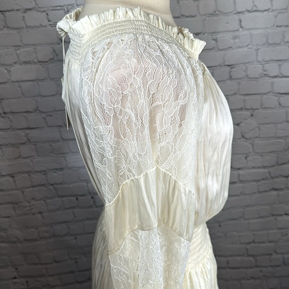 Ramy Brook Victorian Bohemian Mini Trent Lace Off-the-Shoulder Dress XS NEW - Picture 7 of 16